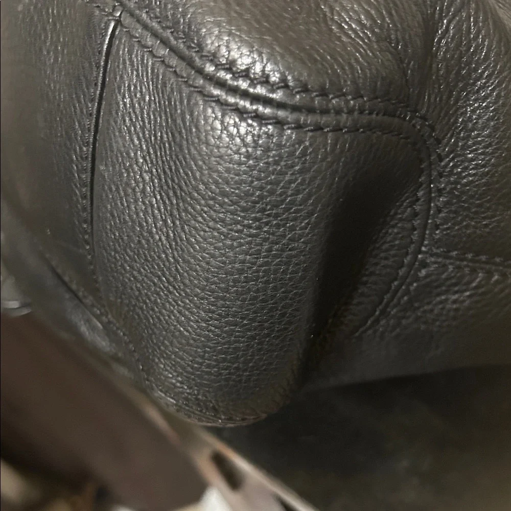 Michael Kors Black Hobo Bag with Gold Accents